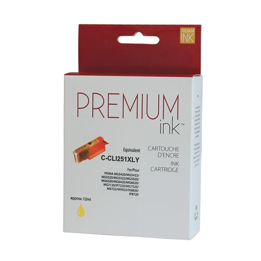 Canon CLI-251XL Yellow Alternative Premium Ink Canon CLI-251XL Yellow Alternative Premium Ink